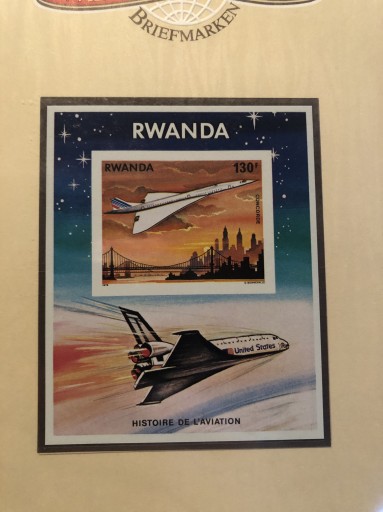 Zdjęcie oferty: Rwanda 1978 Afryka kosmos Concorde prom kosmiczny