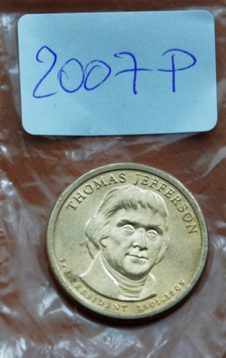 Zdjęcie oferty: 1 Dolar  USA Prezydent THOMAS JEFFERSON