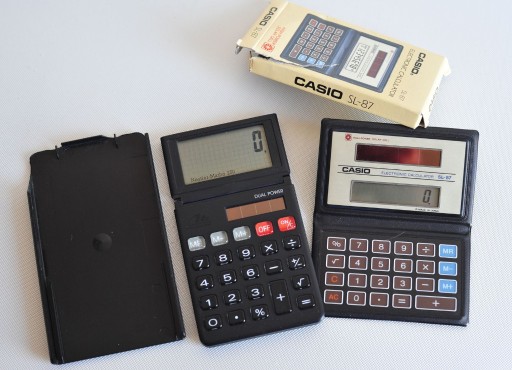 Zdjęcie oferty: Dwa stare kalkulatory vintage Casio SL-87 i Big Nr