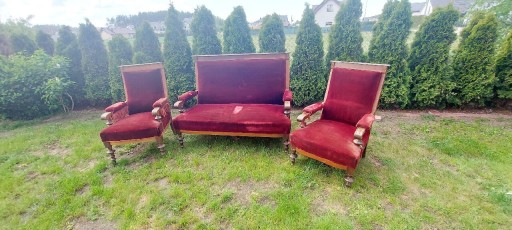 Zdjęcie oferty: Stara sofa plus dwa fotele antyk