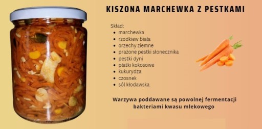 Zdjęcie oferty: Kiszona marchewka z pestkami