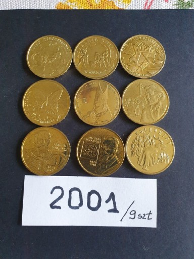 Zdjęcie oferty: Komplet  monet 2 zł rok 2001