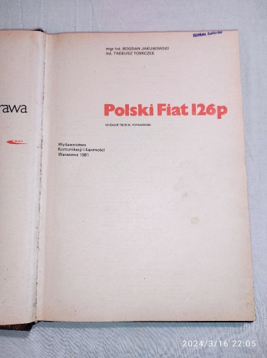 Zdjęcie oferty: Fiat 126p Budowa eksploatacja naprawa