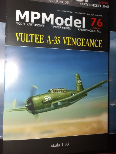 Zdjęcie oferty: Model kartonowy MPModel Vultee A-35 Vengeance