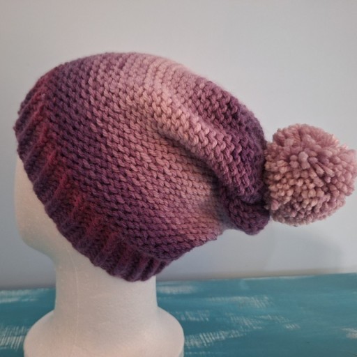 Zdjęcie oferty: Kolorowa czapka zimowa z pomponem handmade