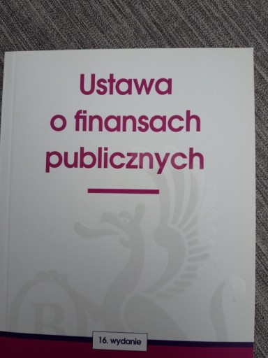 Zdjęcie oferty: Ustawa o finansach publicznych 
