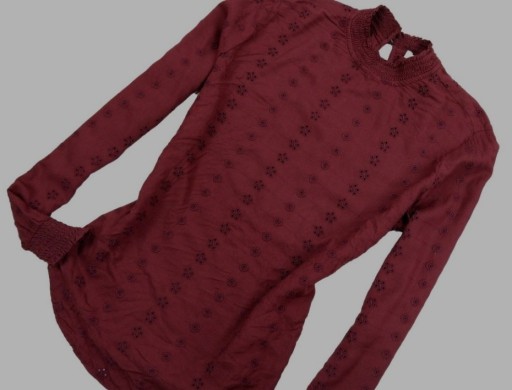 Zdjęcie oferty: Bluzka ze stójką H&M rozm. 36 birdo burgund