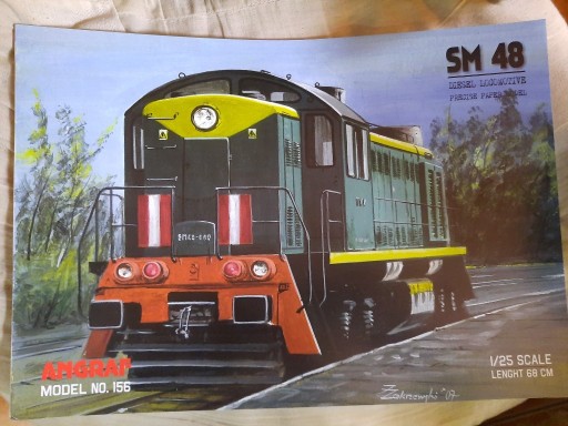 Zdjęcie oferty: Model kartonowy Angraf lokomotywa SM48 offset