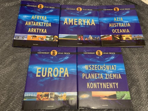 Zdjęcie oferty: Ilustrowany atlas świata, 5 tomów, Świat Książki