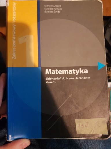 Zdjęcie oferty: Matematyka zbiór zadań do liceów i techników1klasa