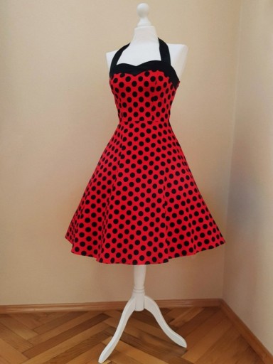 Zdjęcie oferty: sukienka na lato boho polka dot grochy lata 50te