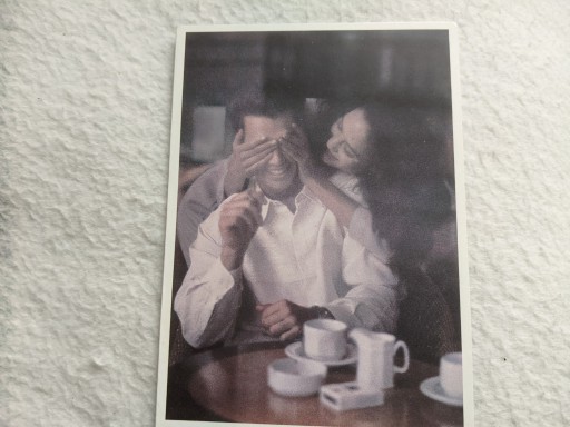Zdjęcie oferty: Kartka romantyczna – para przy kawie