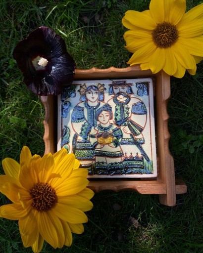 Zdjęcie oferty: Huculski kafelek malowany 'RODZINA'