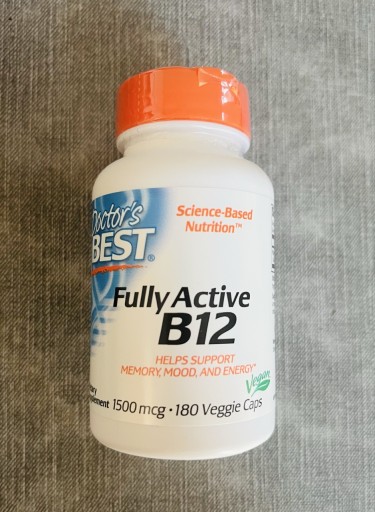 Zdjęcie oferty: Okazja! Super Cena! 180 Kapsułki! Fully Active B12 witaminy, 1500 mcg,