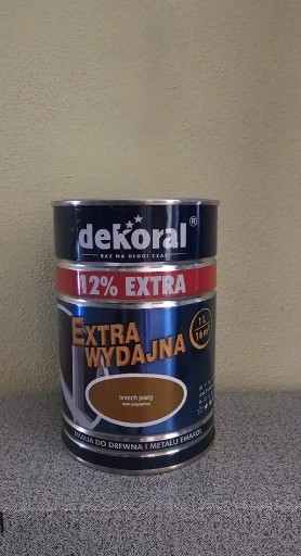 Zdjęcie oferty: Emalia Dekoral do drewna i metalu 0.9l Orzech jasn