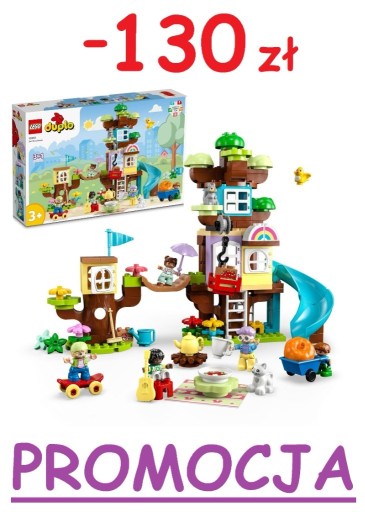 Zdjęcie oferty: LEGO DUPLO 10993 Dom na drzewie 3w1 ZABAWA DZIECI