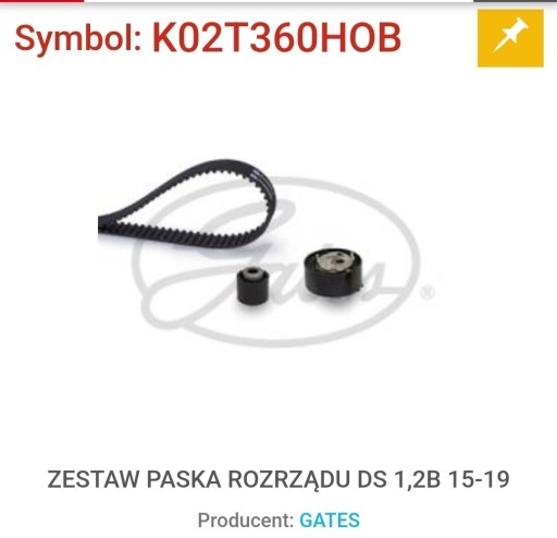 Zdjęcie oferty: Zestaw paska rozrządu do 1.2 PureTech