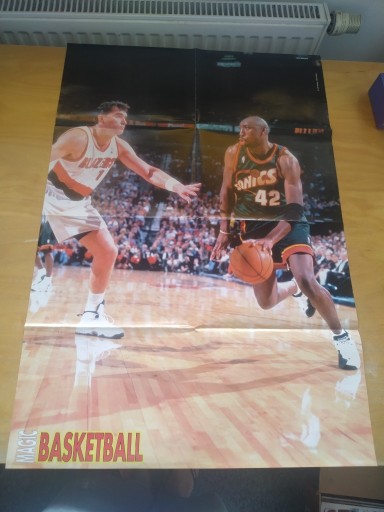 Zdjęcie oferty: Duży plakat NBA Vin Baker, Chris Webber. Nowy