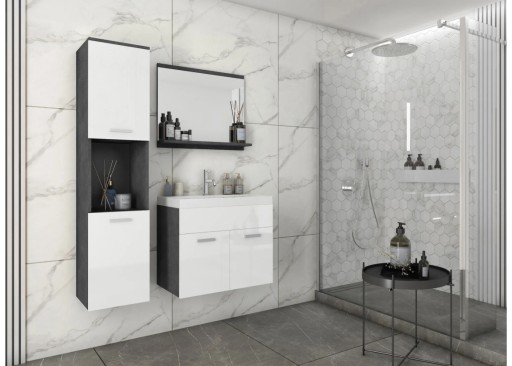 Zdjęcie oferty: Nowy zestaw mebli łazienkowych z umywalką biały