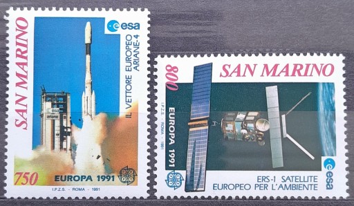 Zdjęcie oferty: San Marino 1991 Mi 1465-1466 **Europa CEPT(opis)