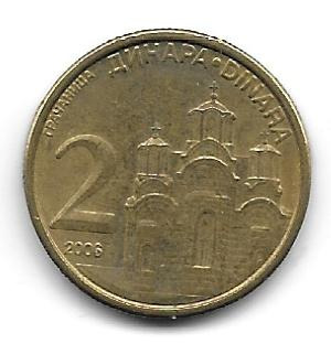 Zdjęcie oferty: SERBIA - 2 DINARA - 2006