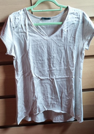 Zdjęcie oferty: Fashion Live beżowa bluzka tshirt satyna baweł M/L