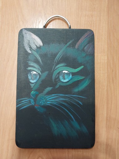 Zdjęcie oferty: Malowanie na desce kuchennej Bajkowy kot