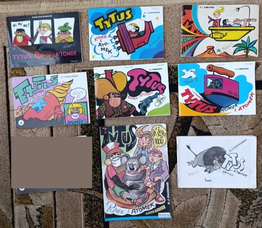 Zdjęcie oferty: Tytus, Romek i A`Tomek księga I, III, V, IX, XI, XV