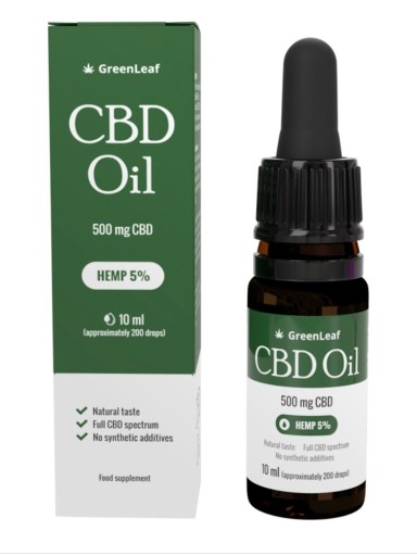 Zdjęcie oferty: CBD Olejek 5% 10 ml GreenLeaf