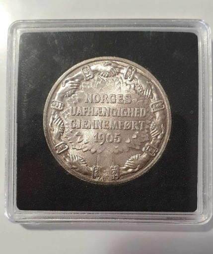 Zdjęcie oferty: Moneta srebrna 2 korony norweskie 1906