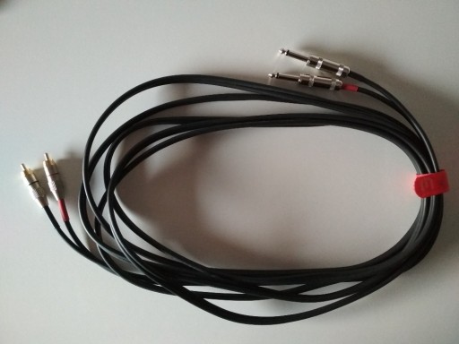 Zdjęcie oferty: Red's Music kabel 2 x Jack mono 6,3 mm 2 x RCA 5 m