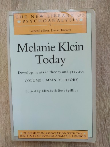 Zdjęcie oferty: Melanie Klein Developments in theory and practice 