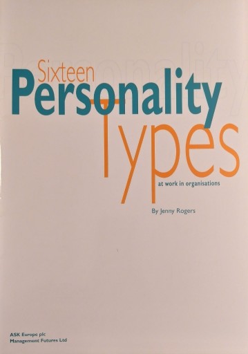 Zdjęcie oferty: Sixteen Personality Types at work | Jenny Rogers