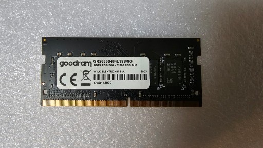 Zdjęcie oferty: Pamięć RAM DDR4 Goodram 8GB GR2666S464L19S/8G 2666