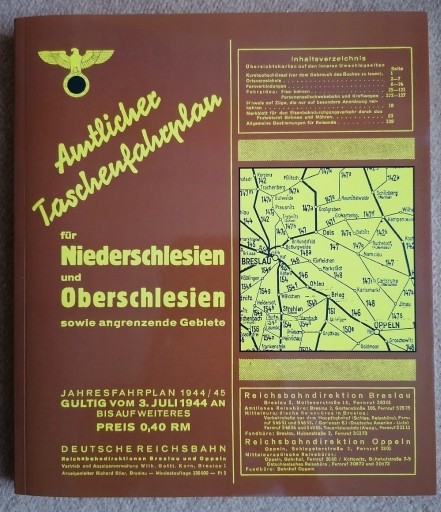 Zdjęcie oferty: rozkład jazdy pociągów Dolny i Górny Śląsk 1944