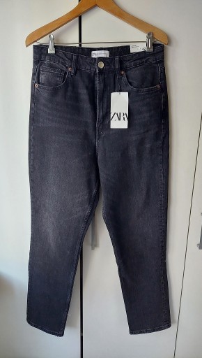 Zdjęcie oferty: Jeansy Zara nowe mom czarne 42