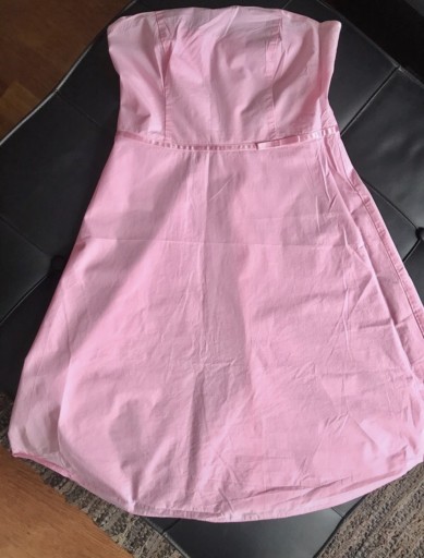 Zdjęcie oferty: Różowa sukienka bez ramiączek Barbie look M L