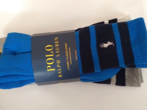 Zdjęcie oferty: POLO RALPH LAUREN SKARPETKI MĘSKIE 3 PARY