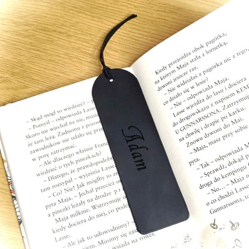 Zdjęcie oferty: Zakładka do książki z grawerem personalizowana skórzana z dedykacją