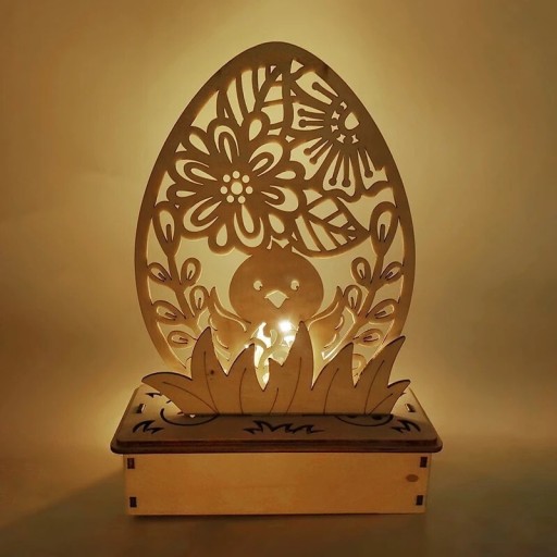 Zdjęcie oferty: Lampka jajko: drewniana ozdoba wielkanocna