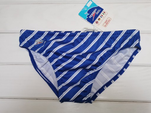 Zdjęcie oferty: Kąpielówki SPEEDO w biało-nibieskie pasy.