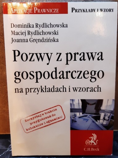 Zdjęcie oferty: Pozwy z prawa gospodarczego Rydlichowska C.H.BECK