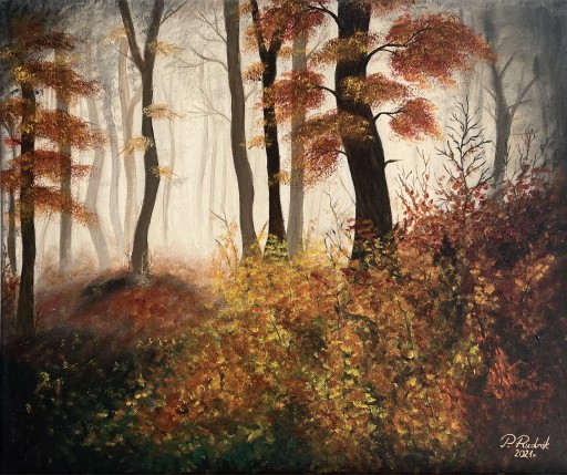 Zdjęcie oferty: Obraz olejny jesień barwy jesieni
