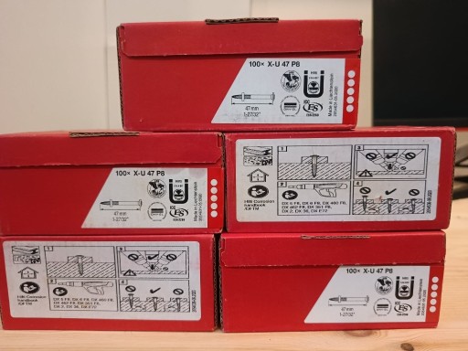 Zdjęcie oferty: Gwoździe do osadzaka Hilti  100 x  X-U 47P8