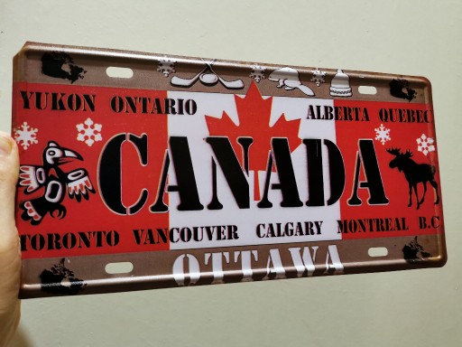Zdjęcie oferty: Dekoracyjna tablica rejestracyjna CANADA Ottawa