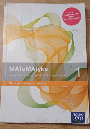 Zdjęcie oferty: Matematyka 1 Podręcznik Zakres podstawowy i rozszerzony Nowa Era 2019
