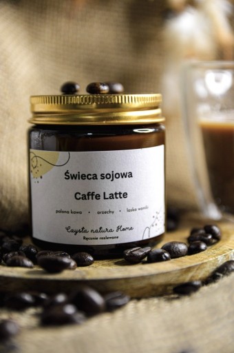 Zdjęcie oferty: Świeca sojowa Caffe Latte Kawa - Handmade Naturalna Ekologiczna Prezent