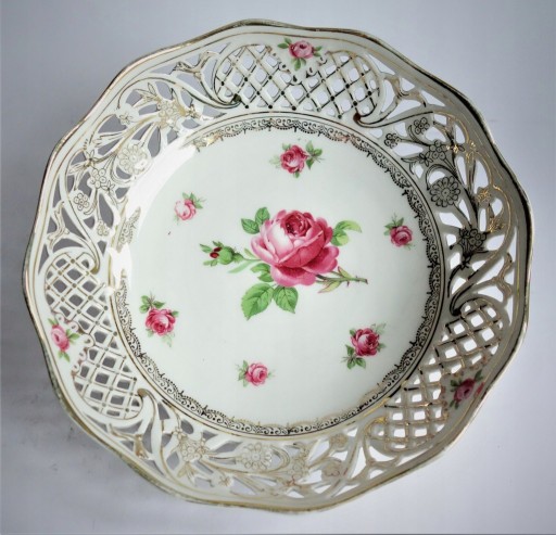 Zdjęcie oferty: RÓŻE - PATERKA AŻUROWA PORCELANA DREZNO SCHUMANN