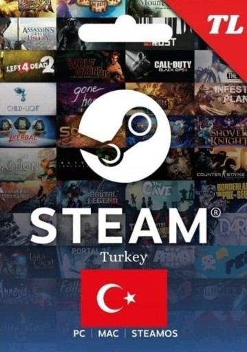 Zdjęcie oferty: Steam Gift Card 20 TL TR TRY TRL DOŁADOWANIE