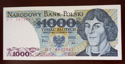 Zdjęcie oferty: 1000 zł złotych - 1982 r. seria DY - stan 1 UNC